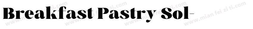 Breakfast Pastry Sol字体转换